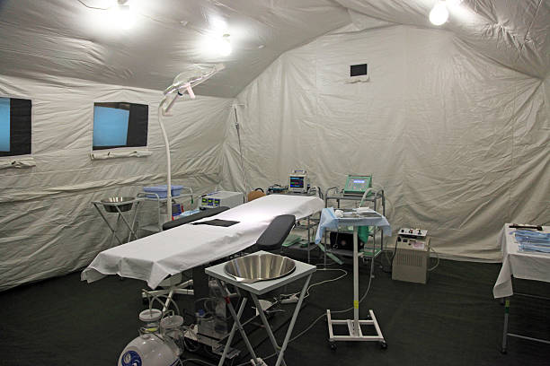 istock Field hospital tent 465993332