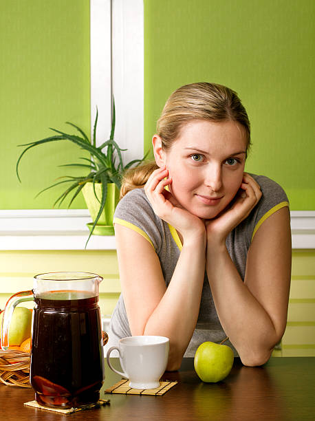 istock Cute Pregnant Woman On Kitchen 465993515