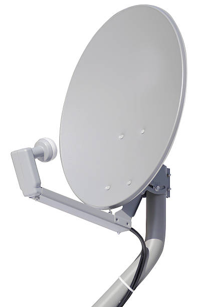 Satellite Dish with Clipping Path stock photo