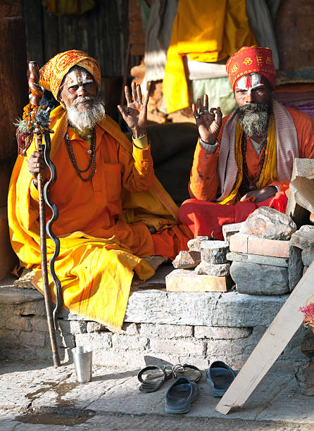 sadhu, nepal - india sadhu nepalese culture nepal zdjęcia i obrazy z banku zdjęć