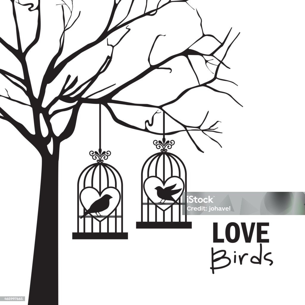 Love Design with Birds Valentine`s Day Design, Vector Illustration Beauty stock vector