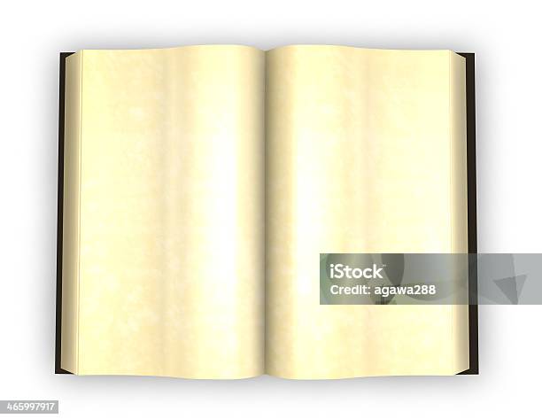 Empty Open Vintage Book Render Stock Photo - Download Image Now - Advice, Aging Process, Ancient