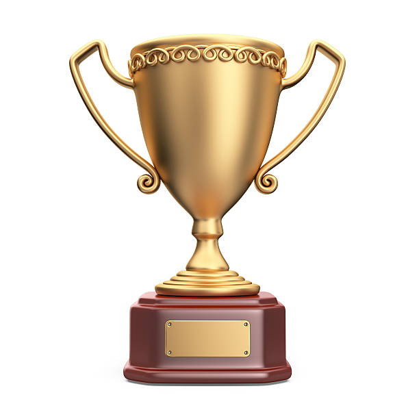 istock Gold cup winner trophy. 3D Icon isolated on white background 465999266