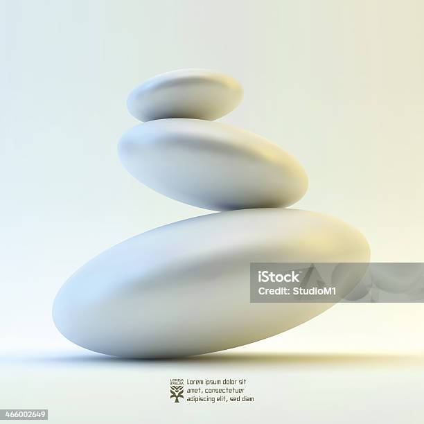 3d Illustration Of Ovals Balanced On Edges Stock Illustration - Download Image Now - Balance, Stone Material, Wellbeing