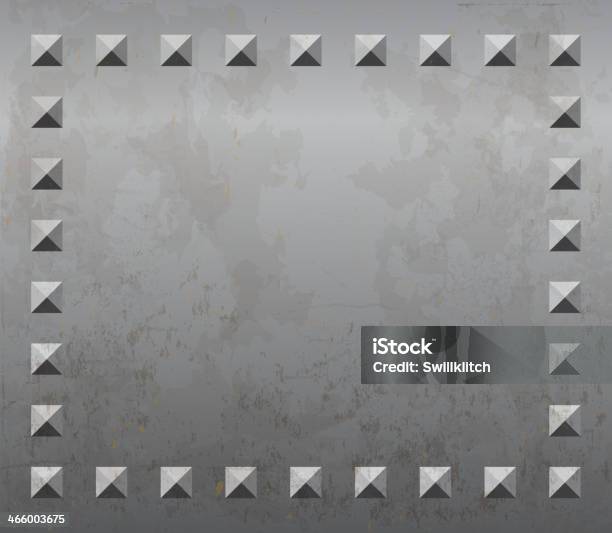 Metal Background With Rivets Stock Illustration - Download Image Now - Metal, Rivet - Work Tool, Abstract