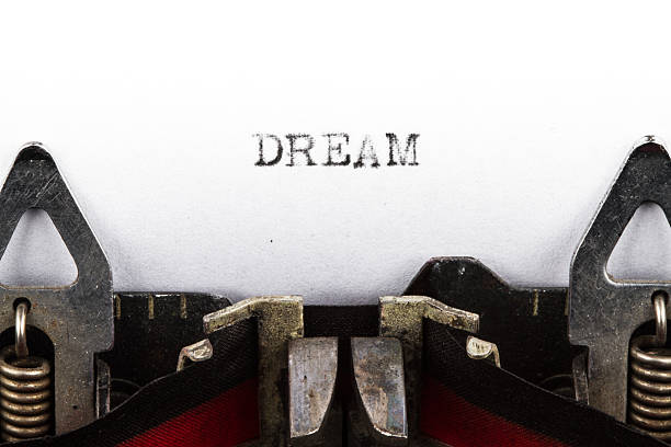 Typewriter with text dream stock photo