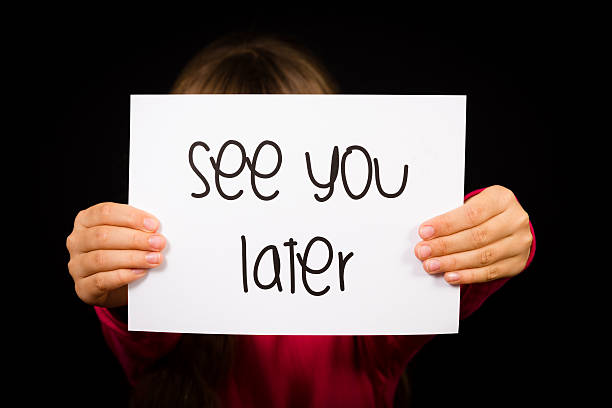 istock Child holding See You Later sign 466007976