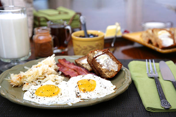 Sunny side up egg breakfast
