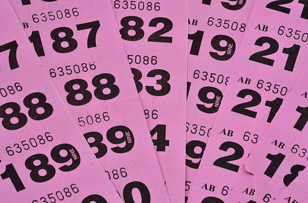 istock Purple raffle tickets spread out 466010247