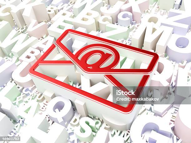 Business Concept Email On Alphabet Background Stock Photo - Download Image Now - Achievement, Agreement, Alphabet