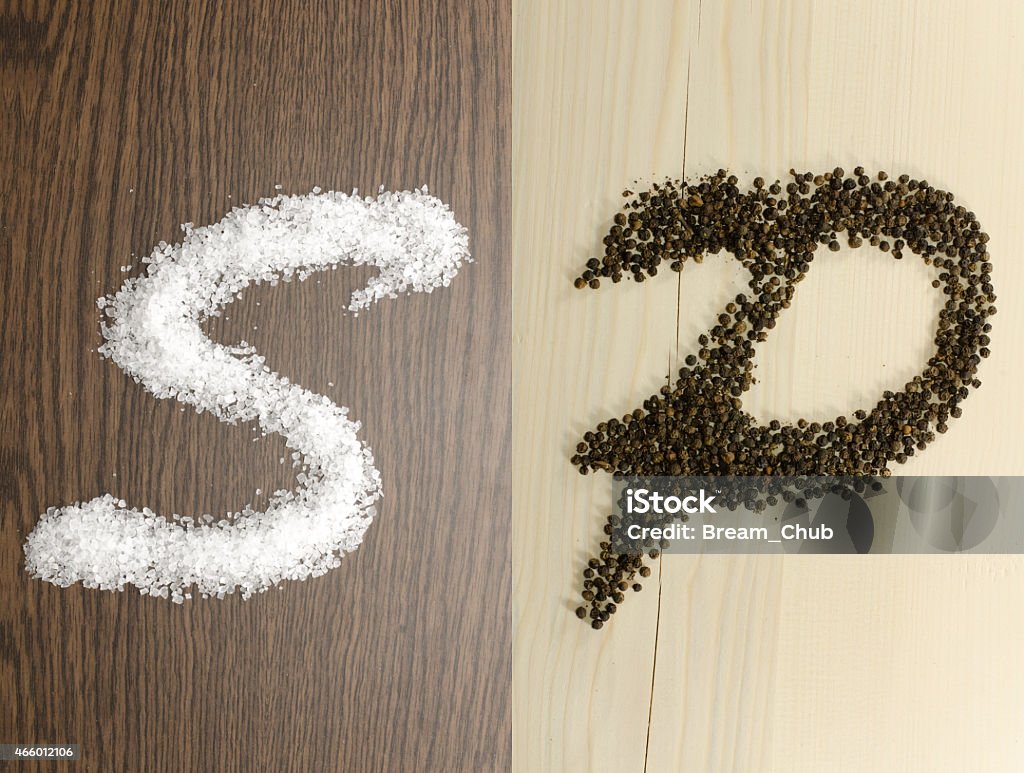 Salt And Pepper As S And P Letters Stock Photo - Download Image ...