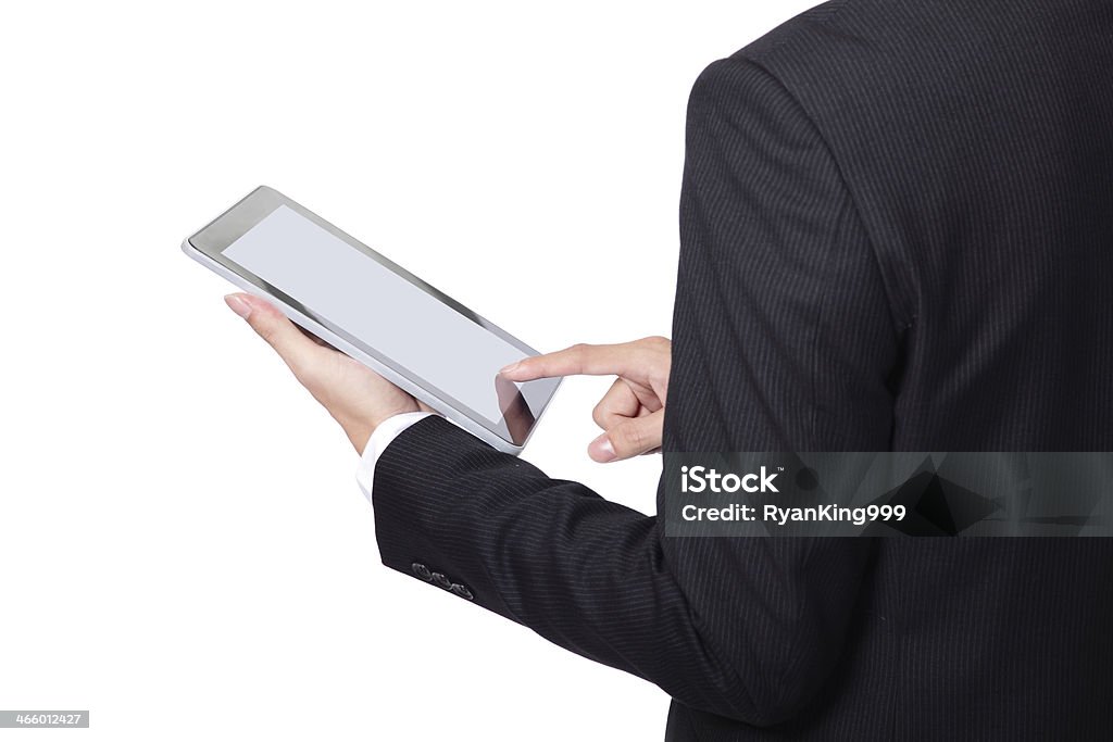 Homem de negócios com touch pad - Royalty-free Adulto Foto de stock