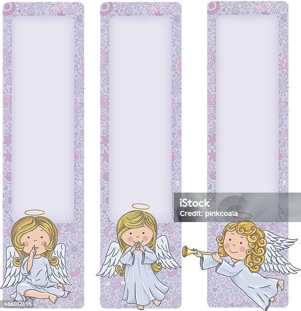 Vertical Banner Com Um Lindo Angels - Arte vetorial de stock e mais imagens de Amor - Amor, Anjo, Asa de animal