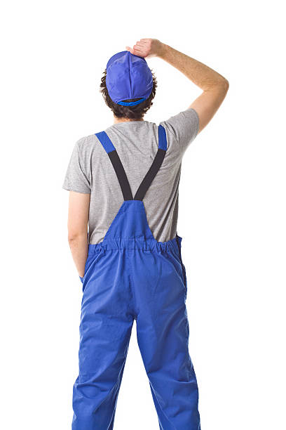 istock Repairman Back Portrait. 466013142