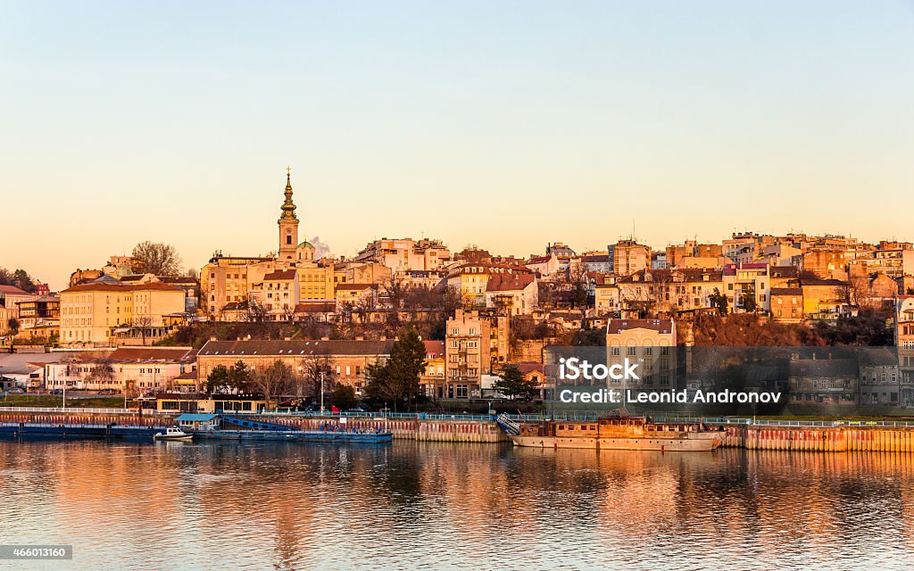 View of Belgrade from the Sava river - Serbia Belgrade - Serbia Stock Photo