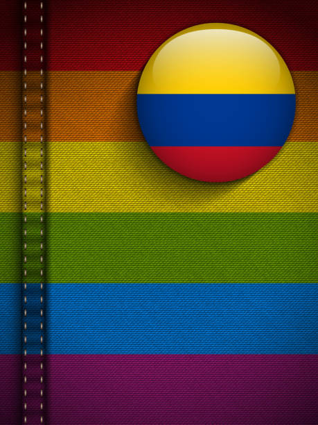 ゲイのフラグボタンジーンズ、コロンビアの素材の質感 - symbols of peace flag gay pride flag banner点のイラスト素材／クリップアート素材／マンガ素材／アイコン素材