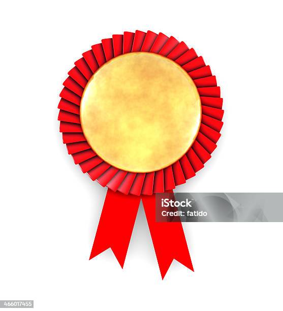 Goldmedalabzeichen Mit Roter Schleife Stockfoto und mehr Bilder von Abzeichen - Abzeichen, Auszeichnung, Digital generiert