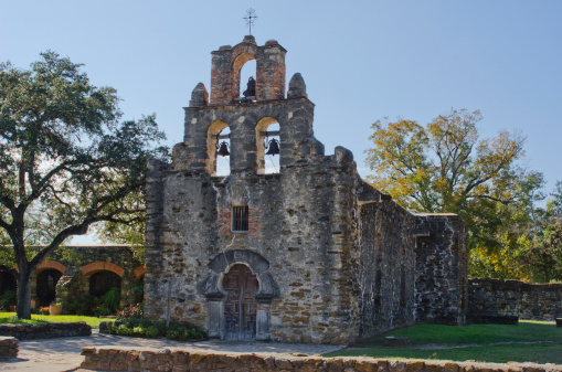 MIssion Espada, or San Francisco de la Espada, is one of five existing missions along the San Antonio River.  Built by Spaniards to support their quest for exploration from New Spain (present day Mexico), they eventually became centers for spreading the Catholic faith to frontier Indians.  The five missions within the San Antonio Missions National Historical Park flourished between 1747 and 1775, but still experienced raids by local Comanche and Apache Indians.  Mission Espada is the only mission of the five that has continued to serve its surrounding community to this day.