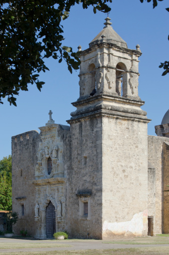 Mission San Jose, San Jose y San Miguel de Aguayo, is one of five existing missions along the San Antonio River.  Built by Spaniards to support their quest for exploration from New Spain (present day Mexico), they eventually became centers for spreading the Catholic faith to frontier Indians.  The five missions within the San Antonio Missions National Historical Park florished between 1747 and 1775, but still experienced raids by local Comanche and Apache Indians.  Mission San Jose was knows as the Queen of the Missions, due to its extensive grounds and fortified compound.