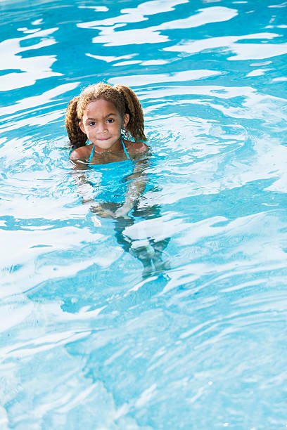 istock Little girl in swimming pool 466019093