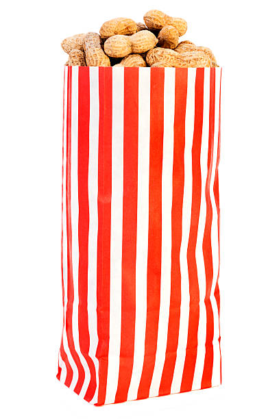Roasted Peanuts in a tall Paper Bag