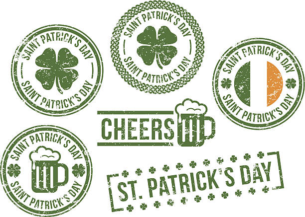 St. Patrick's Day - rubber stamps St. Patrick's Day - rubber stamps. rubber stamp illustrations stock illustrations