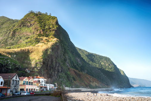 The beach of Sao Vicente at the north coast of Madeira.