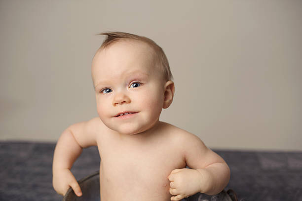 istock Happy Baby Sitting in Bucket 466019913