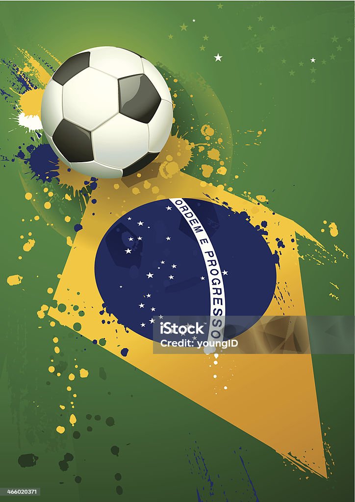 Fundo de futebol do Brasil - Royalty-free Abstrato arte vetorial