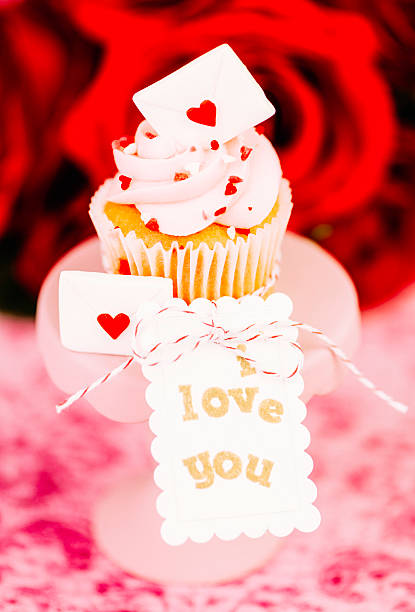 istock Valentine Cupcake with Love You Sign 466022655