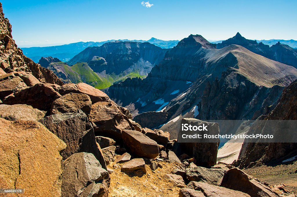 Rocky Mountain Peaks Spires Rocks High Altitude Colorado Stock Photo