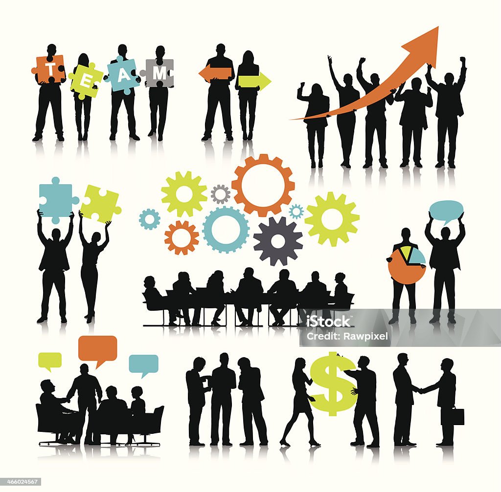 Vector of Business Teamwork  Teamwork stock vector