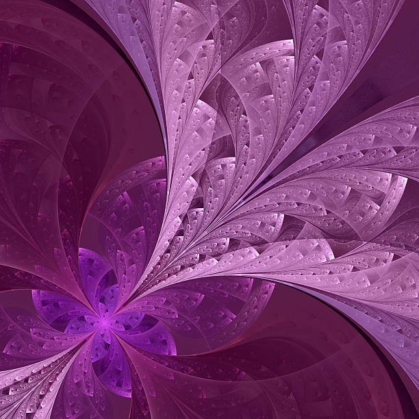 istock Beautiful fractal flower in vinous and purple. 466025285