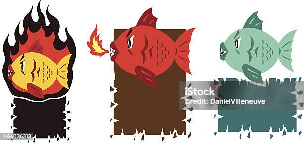 Hot Pesce Fumetto - Immagini vettoriali stock e altre immagini di Alla brace - Alla brace, Bruciare, Bruciato