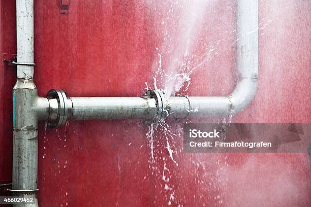 Leaking Pipe Stock Photo - Download Image Now - Water Pipe, Breaking, Leaking