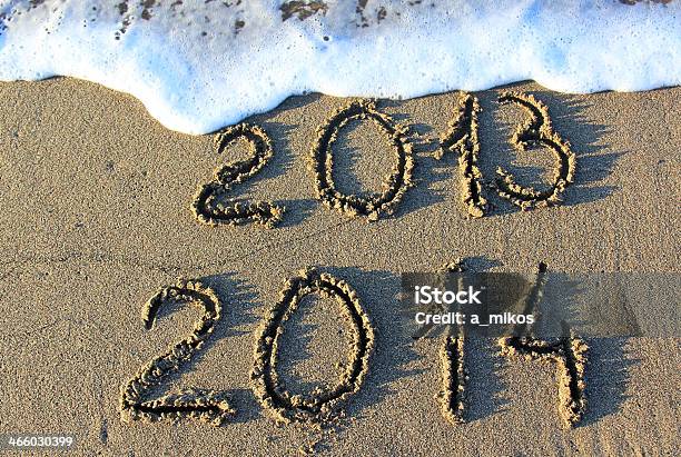 Happy New Year Stock Photo - Download Image Now - 2013, 2014, Beach