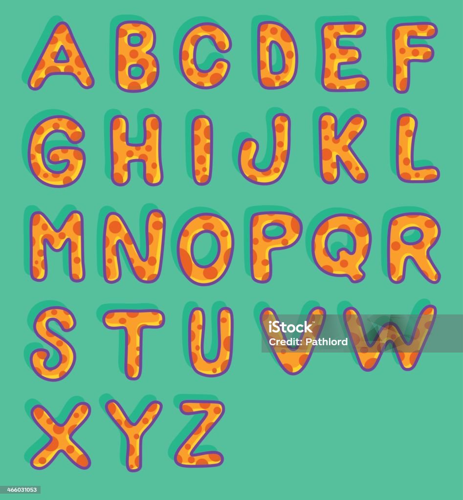 Champignon Lettre de l'Alphabet - clipart vectoriel de Art libre de droits