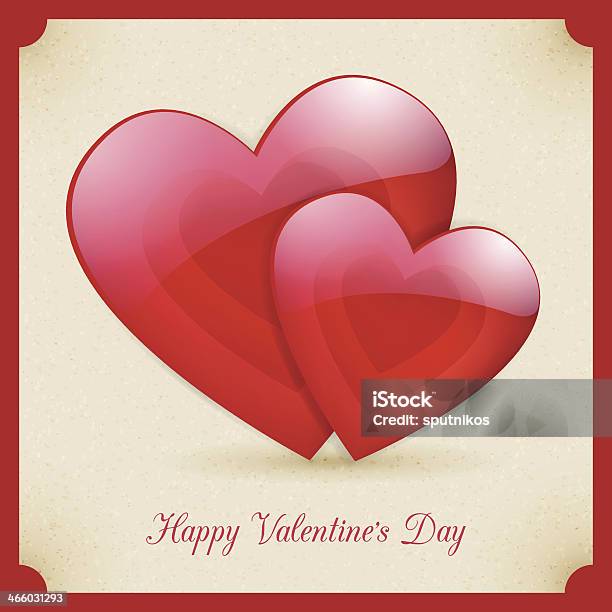 Valentinstag Retro Posterdesign Stock Vektor Art und mehr Bilder von Abstrakt - Abstrakt, Beige, Bildhintergrund