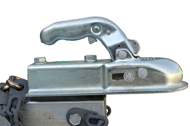 Close-up of a boat trailer hitch stock photo