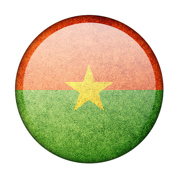Burkina Faso button flag