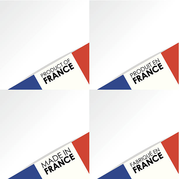 illustrations, cliparts, dessins animés et icônes de faite en france insignes - fabriqué en france