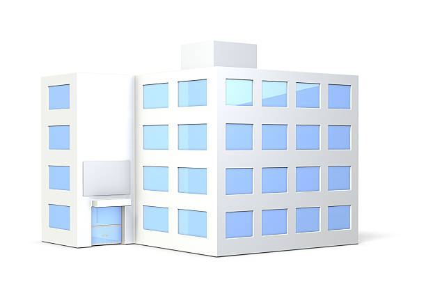 istock Miniature model of the office building 466032963
