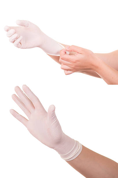 istock Doctor wears sterile latex gloves 466033003