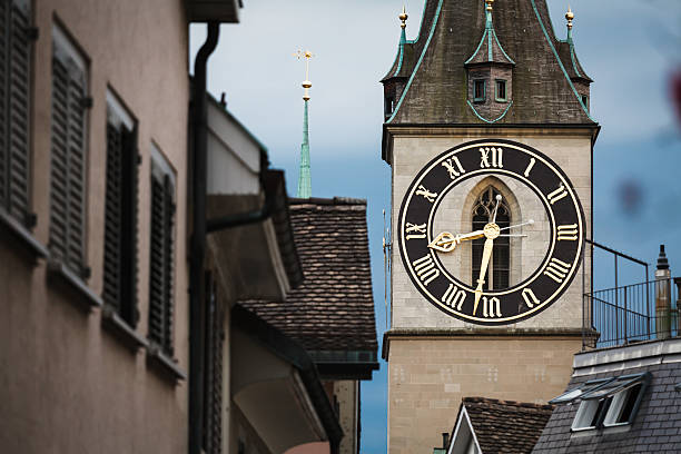 istock Clock tower in Zurich, Switzerland 466033036