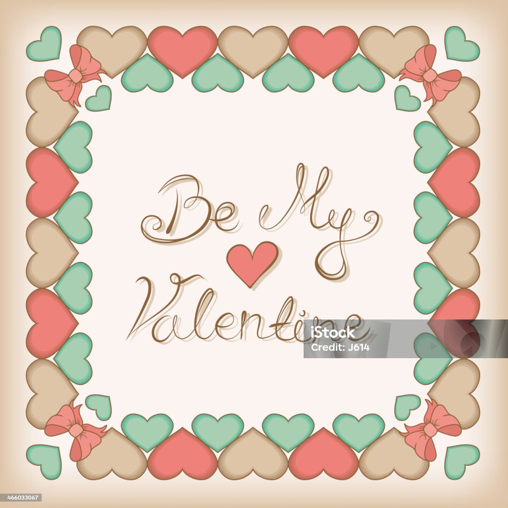 Valentine's frame Valentine's day card. EPS10 vector illustration, global colors, easy to modify. Border - Frame stock vector