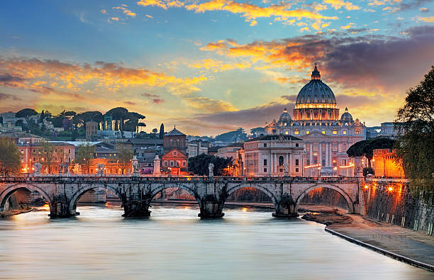 バチカン、ローマ - ponte sant angelo ストックフォトと画像