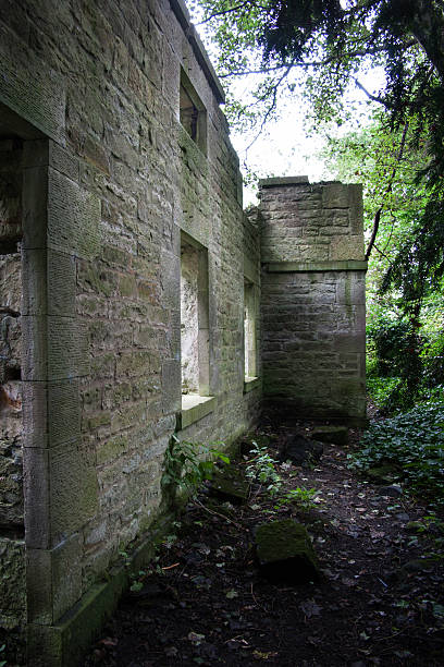 istock Scotland - Ruin wall with windows 466033640