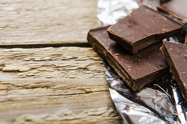 istock broken dark chocolate the silver foil crumpled 466034600
