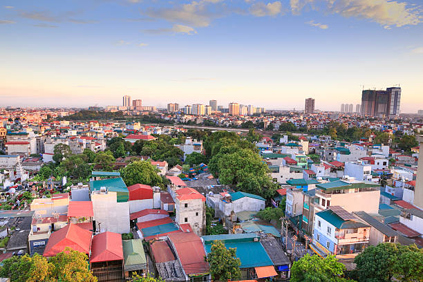 istock Sunset on the house in Hanoi 466037852