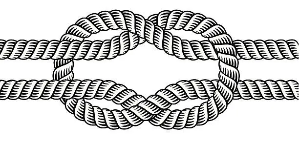 Vector illustration of Square Knot